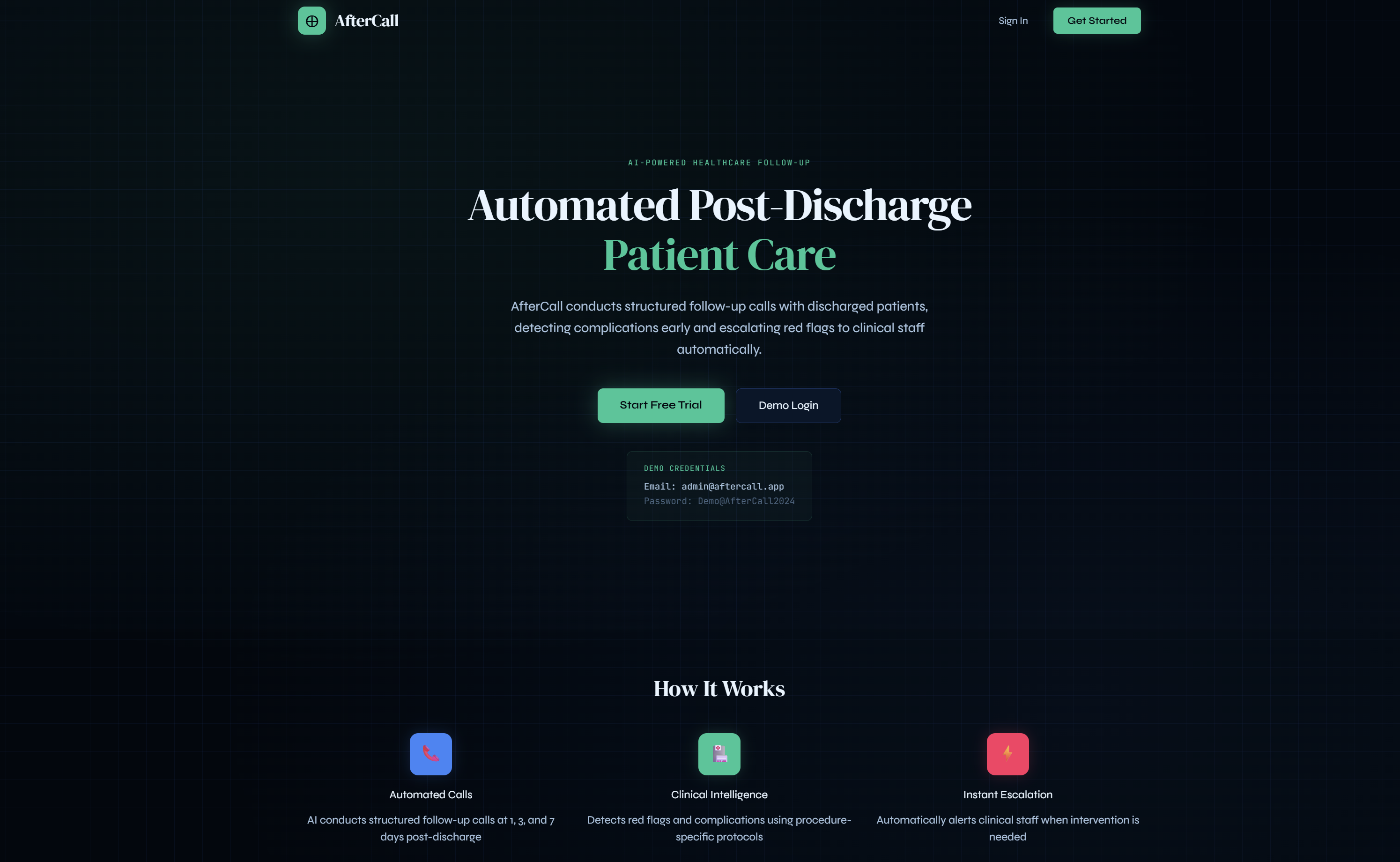 Screenshot of Discharge Agent