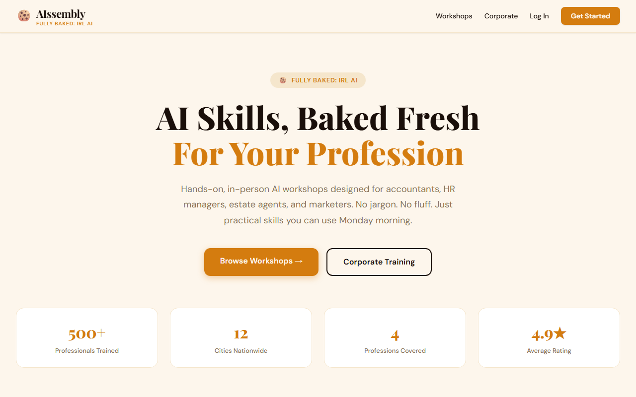 Screenshot of 🍪 Fully Baked: IRL AI